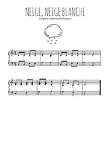 Téléchargez l'arrangement pour piano de la partition de Traditionnel-Neige-neige-blanche en PDF